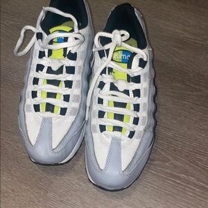 White and Gray Nike AirMax Sneakers